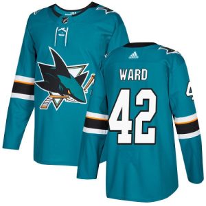 Kinder San Jose Sharks Eishockey Trikot Joel Ward #42 Authentic Teal Grün Heim